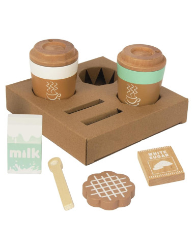 Juego de Taza de Café de Madera Woodenfun para Niños