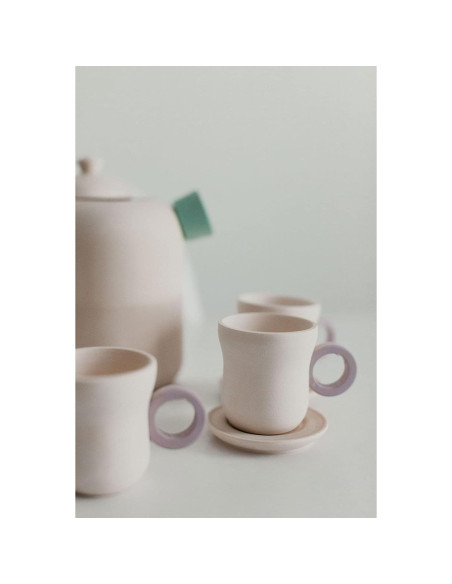 Juego de té de madera natural para niños - 5 piezas Montessori