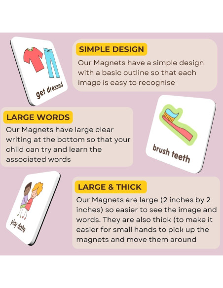 Calendario Visual Magnético Look Lola - 72 Imanes + Tablero