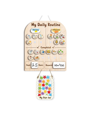 Tabla de Tareas Interactiva LilaLand con Tarro de Estrellas