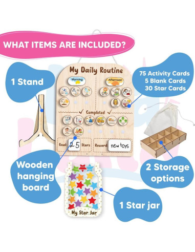 Tabla de Tareas Interactiva LilaLand con Tarro de Estrellas