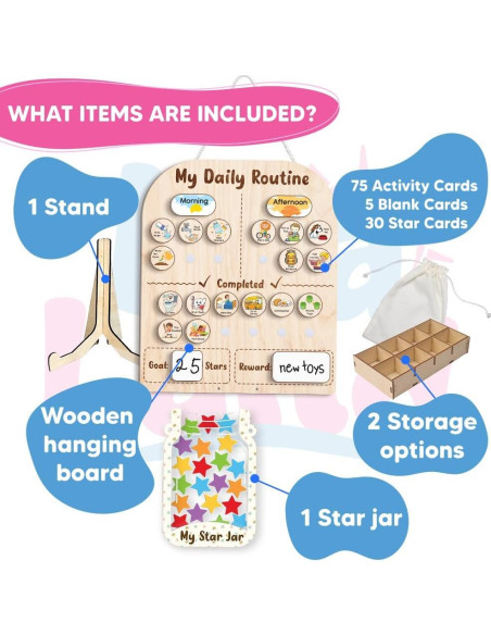 Tabla de Tareas Interactiva LilaLand con Tarro de Estrellas