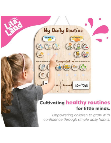 Tabla de Tareas Interactiva LilaLand con Tarro de Estrellas