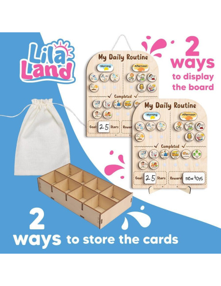 Tabla de Tareas Interactiva LilaLand con Tarro de Estrellas