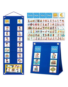 Calendario Visual KIKIGOAL para Niños con 96 Tarjetas