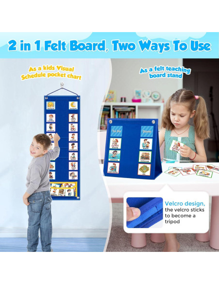 Calendario Visual KIKIGOAL para Niños con 96 Tarjetas