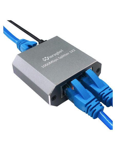 Divisor Ethernet 1 a 2 WinRaybot 1000Mbps USB Alimentado