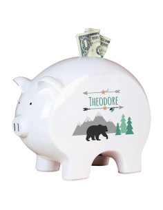 Hucha Personalizada My Bambino Oso de Montaña 20.32x10.16cm