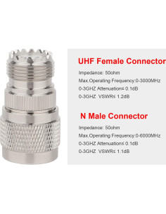 Adaptador N Macho a UHF Hembra XRDS_RF Pack 10 Unidades 2