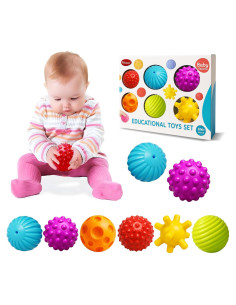 Set de 6 Bolas Sensitivas para Bebés ROHSCE - Juguetes de Baño