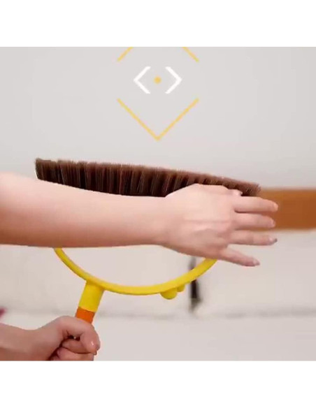 Juego de Escoba y Recogedor Hyever Rosa con Mango Largo