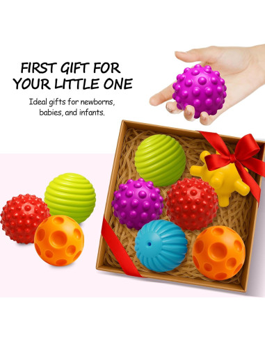 Set de 6 Bolas Sensitivas para Bebés ROHSCE - Juguetes de Baño