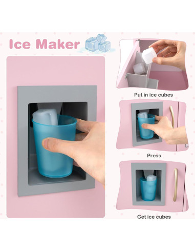 Juego de Cocina para Niños HONEY JOY - Madera, Flor Rosa