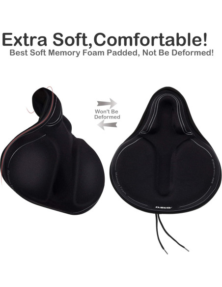 Funda de Asiento de Bicicleta DAWAY C6M - Espuma de Memoria 30x27cm