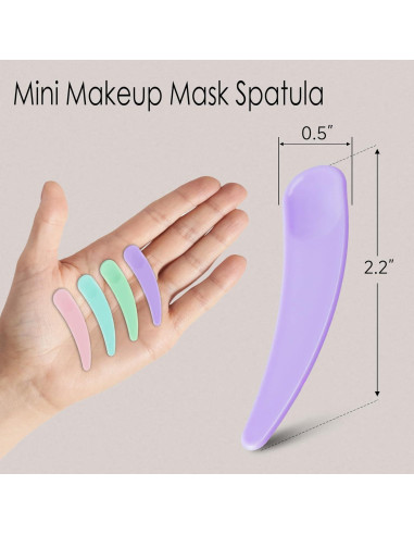 100 Espátulas Cosméticas GOLACKY Mini Cuchara Plástico Multicolor