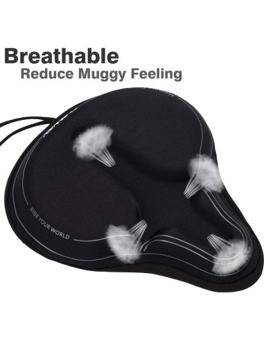 Funda de Asiento de Bicicleta DAWAY C6M - Espuma de Memoria 30x27cm