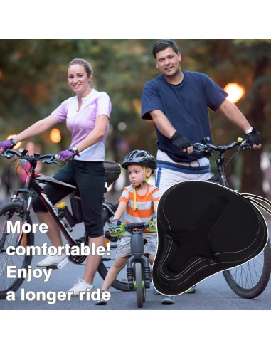 Funda de Asiento de Bicicleta DAWAY C6M - Espuma de Memoria 30x27cm