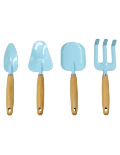 Juego de Herramientas de Jardinería para Niños 4 Piezas Azul