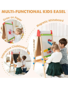 Caballete Infantil de Madera Tiny Land con 2 Rollos de Papel 2