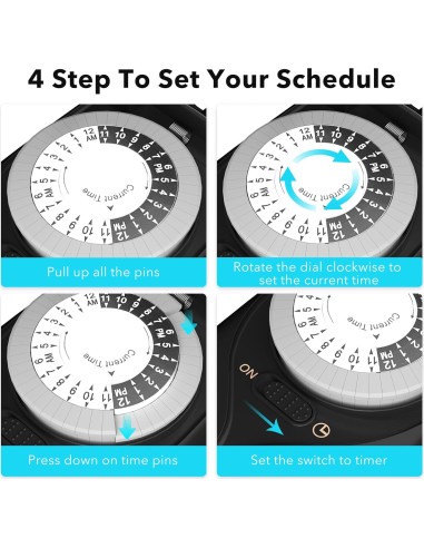 Temporizador Mecánico HBN 24 Horas para Exterior 15A