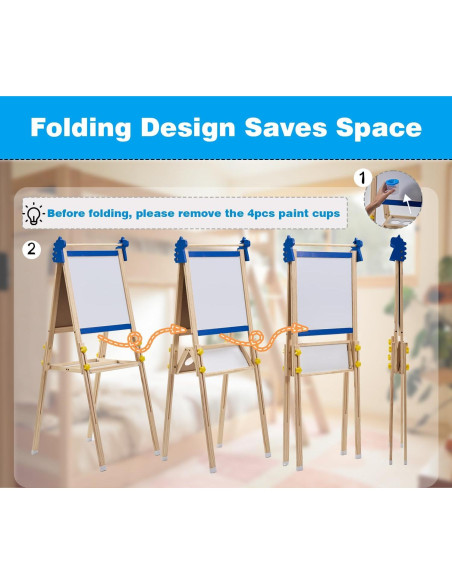 Caballete de arte ajustable SWINSKUAD para niños 94-123 cm