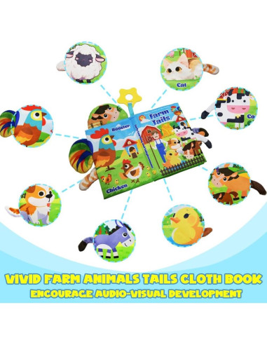 Juego de Granero Musical BOLZRA con Animales y Libro 47.4x23.5cm