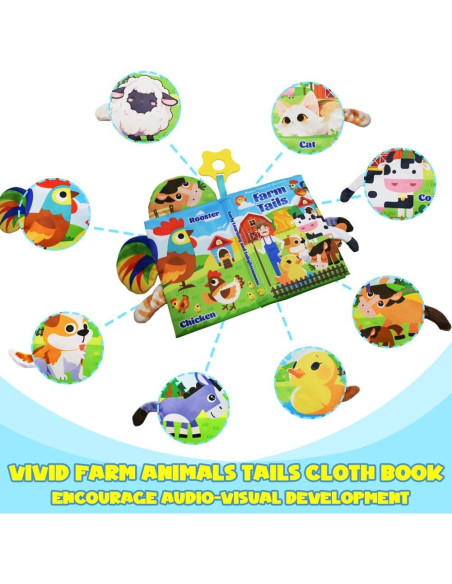 Juego de Granero Musical BOLZRA con Animales y Libro 47.4x23.5cm