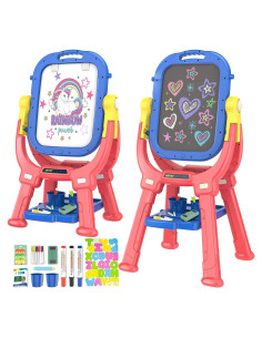 Caballete de Arte Victostar Ajustable Doble Cara para Niños