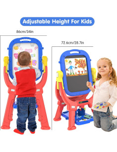 Caballete de Arte Victostar Ajustable Doble Cara para Niños 2