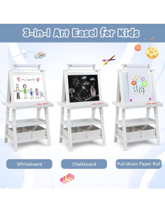 Caballete de Arte 3 en 1 Costzon para Niños con Pizarra 2