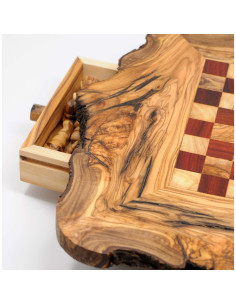 Juego de Ajedrez de Madera de Olivo Rojo BeldiNest - Edición Lujo 2