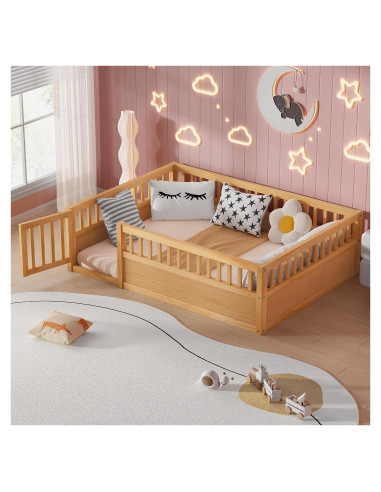 Cama de Piso Completo PVWIIK con Cerca y Puerta Natural