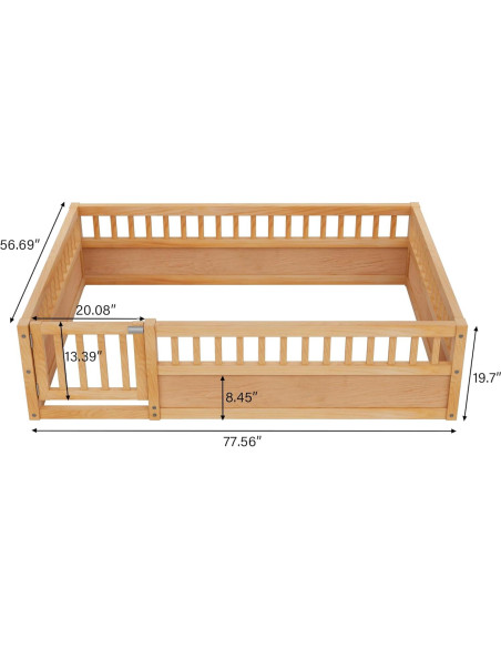 Cama de Piso Completo PVWIIK con Cerca y Puerta Natural