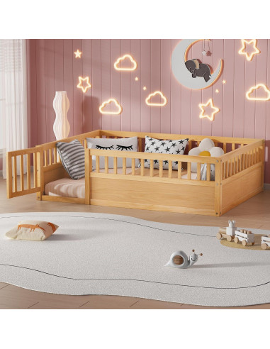 Cama de Piso Completo PVWIIK con Cerca y Puerta Natural