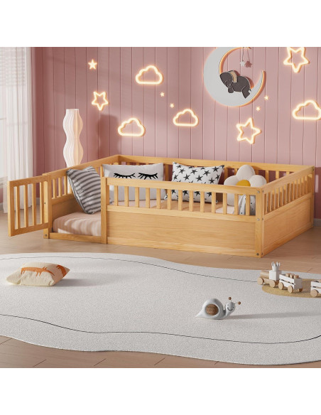 Cama de Piso Completo PVWIIK con Cerca y Puerta Natural