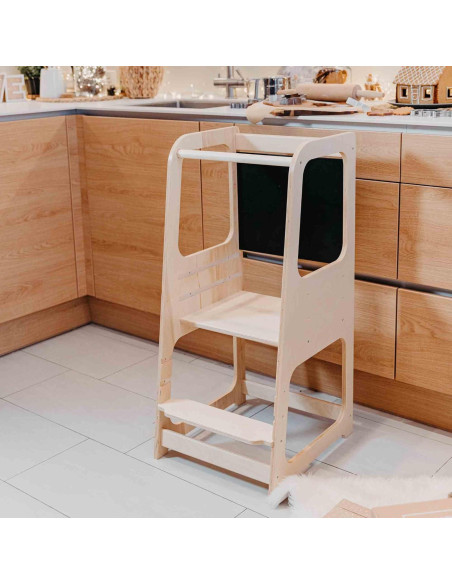 Torre de Cocina Montessori Sweet Home con Pizarra Ajustable