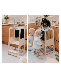 Torre de Observación Montessori Sweet Home 3 Niveles Pizarra