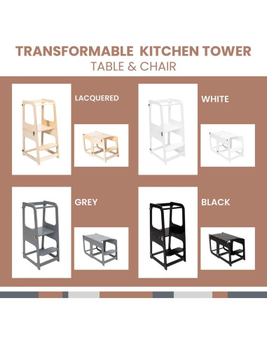 Torre Montessori transformable 2 en 1 Sweet Home 90cm