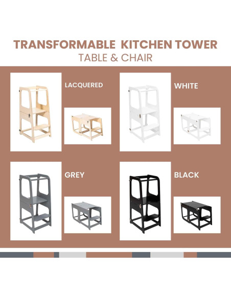 Torre Montessori transformable 2 en 1 Sweet Home 90cm