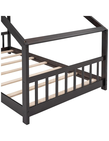 Cama Casa Twin Harper & Bright Designs Madera Espresso