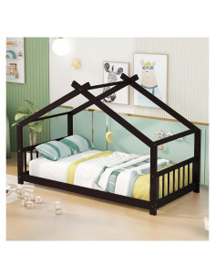 Marco de Cama Montessori Twin Bellemave de Madera Espresso