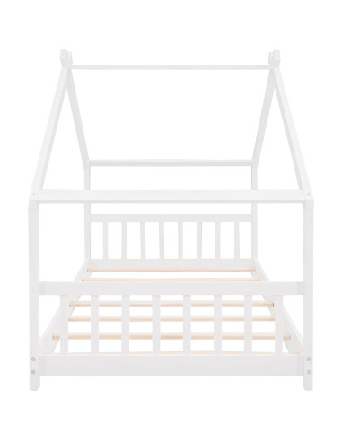 Cama Casa Individual Harper & Bright Designs Blanca para Niños