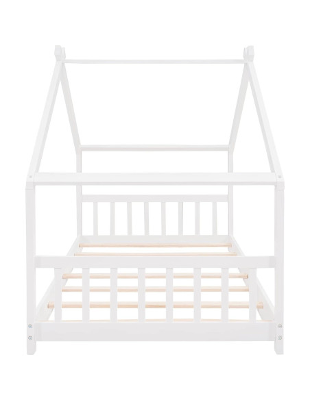 Cama Casa Individual Harper & Bright Designs Blanca para Niños