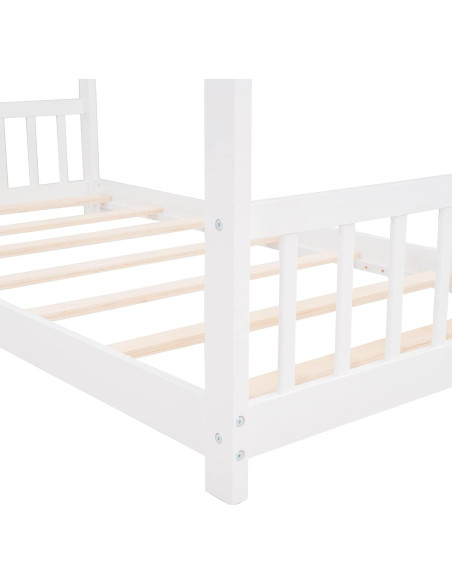 Cama Casa Individual Harper & Bright Designs Blanca para Niños