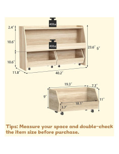 Estante Montessori COZPAW 2 Niveles para Juguetes y Libros 2