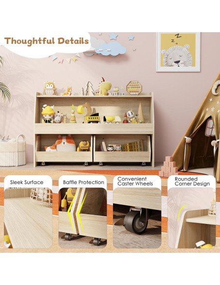 Estante Montessori COZPAW 2 Niveles para Juguetes y Libros