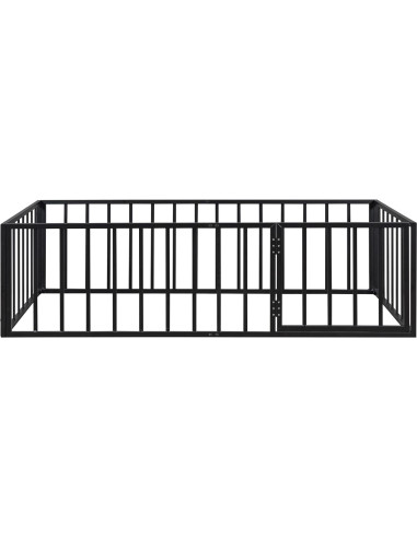 Cama de Piso Individual Metal Negra Harper & Bright Designs