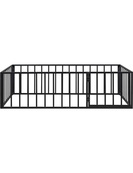 Cama de Piso Individual Metal Negra Harper & Bright Designs