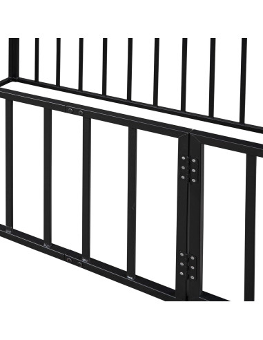 Cama de Piso Individual Metal Negra Harper & Bright Designs