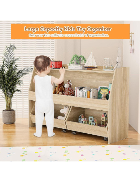 Estante Montessori COZPAW 2 Niveles para Juguetes y Libros